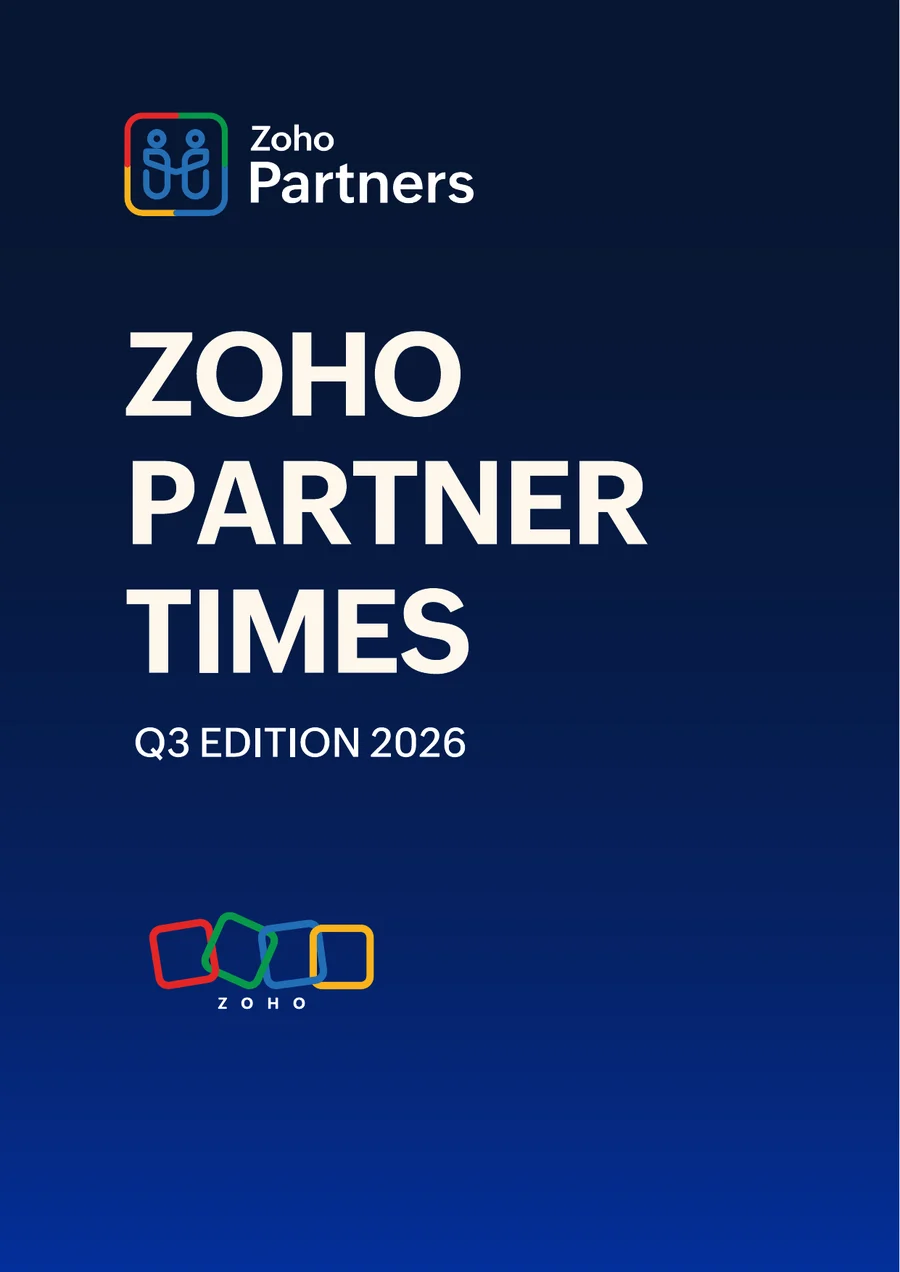 Cover of Zoho Partner Times, Q3 Edition 2026, the Zoho MEA Partner Newsletter