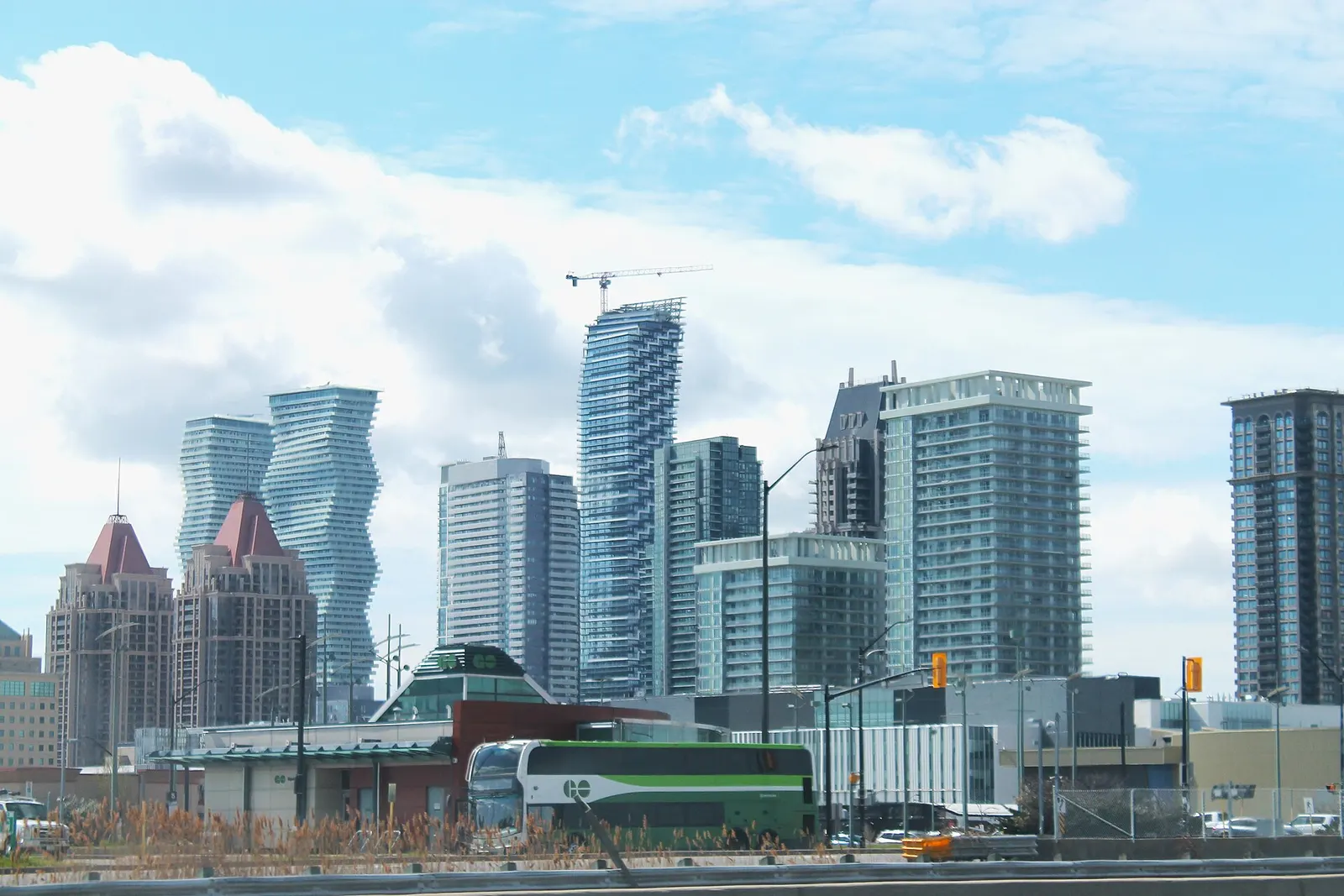 The Mississauga skyline, including the M City condominium towers