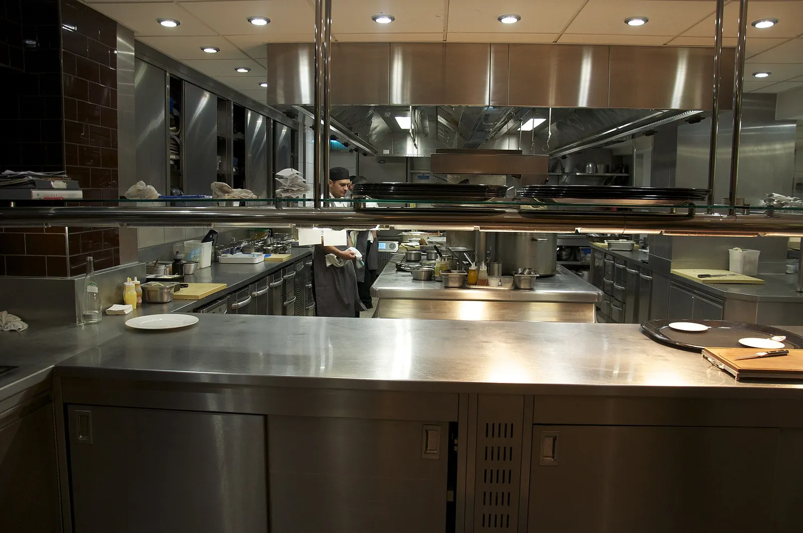 Stainless steel commercial restaurant kitchen