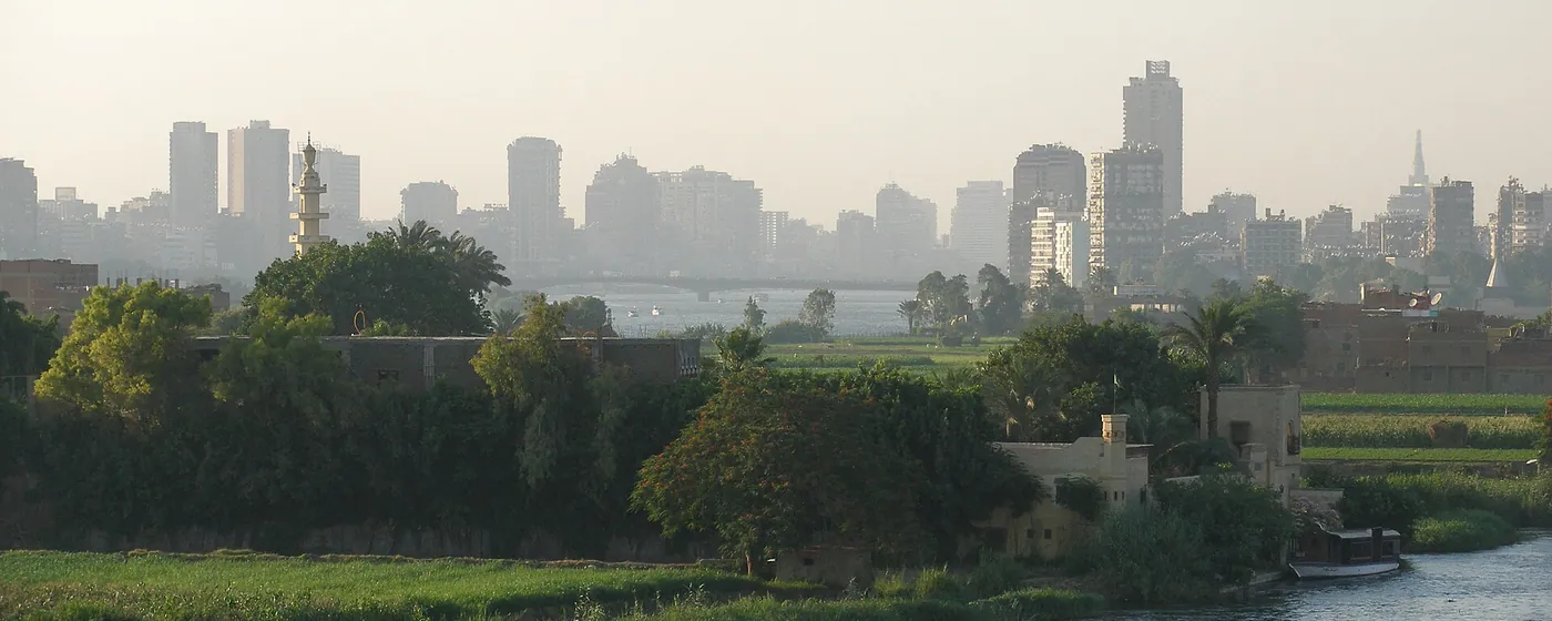 The Cairo skyline seen across the Nile