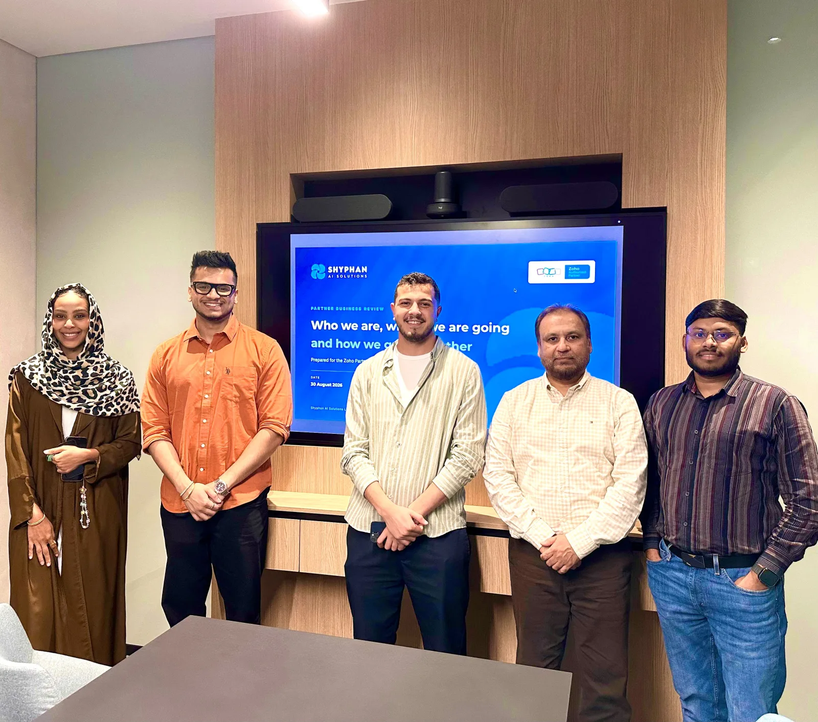 The Shyphan team with the Zoho partner team at the Partner Business Review, August 2026