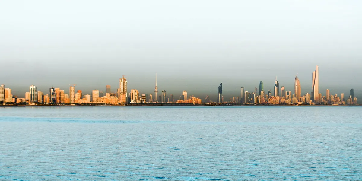 The Kuwait City skyline across the bay