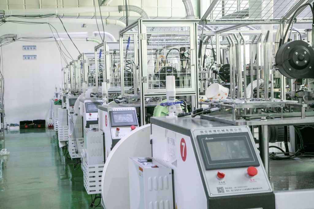Paper cup forming machines on the Paper Cup Factory production line in Saudi Arabia