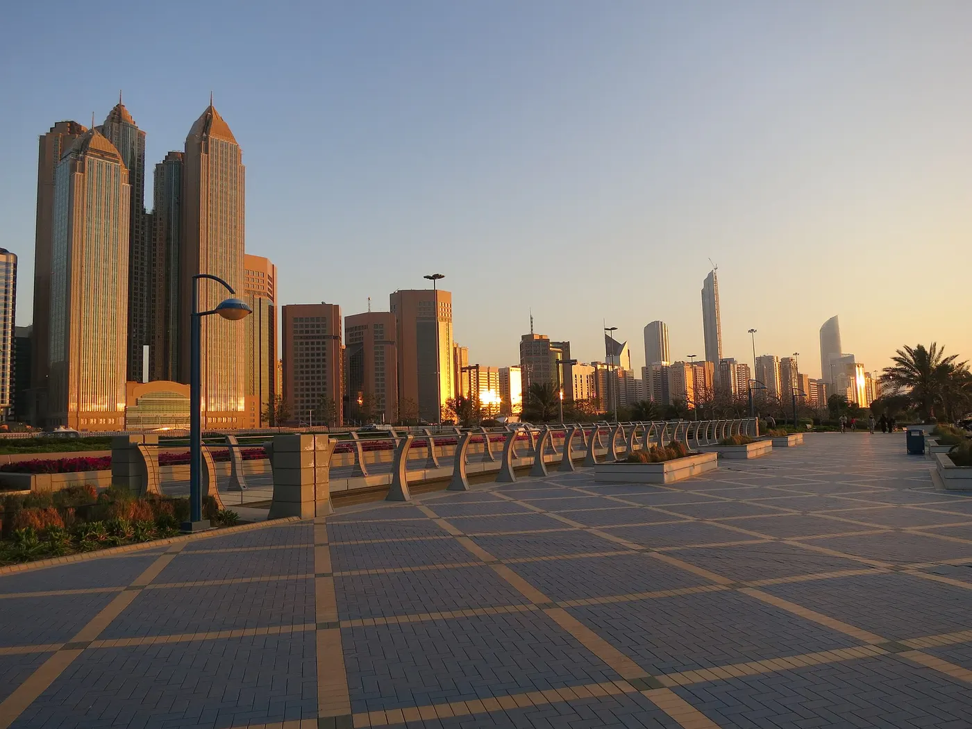 The Abu Dhabi skyline from the Corniche