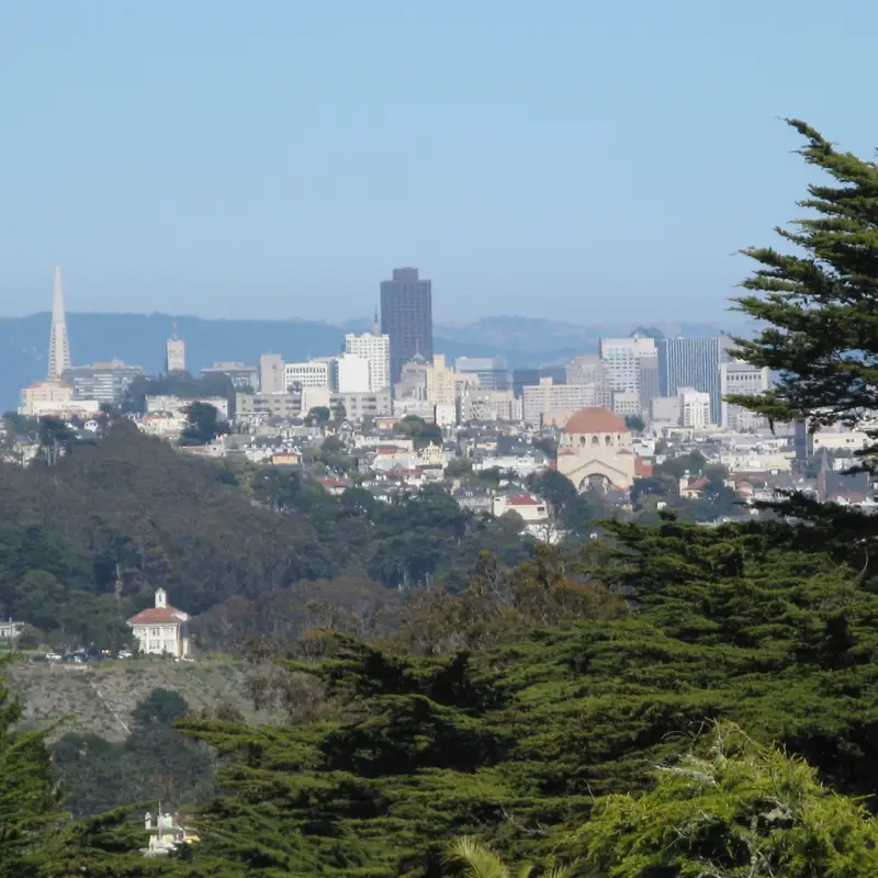 The San Francisco Financial District seen across the city
